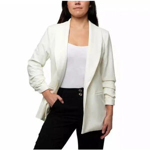 Dakota Blue Women's Crepe Blazer, Ivory, Size XL